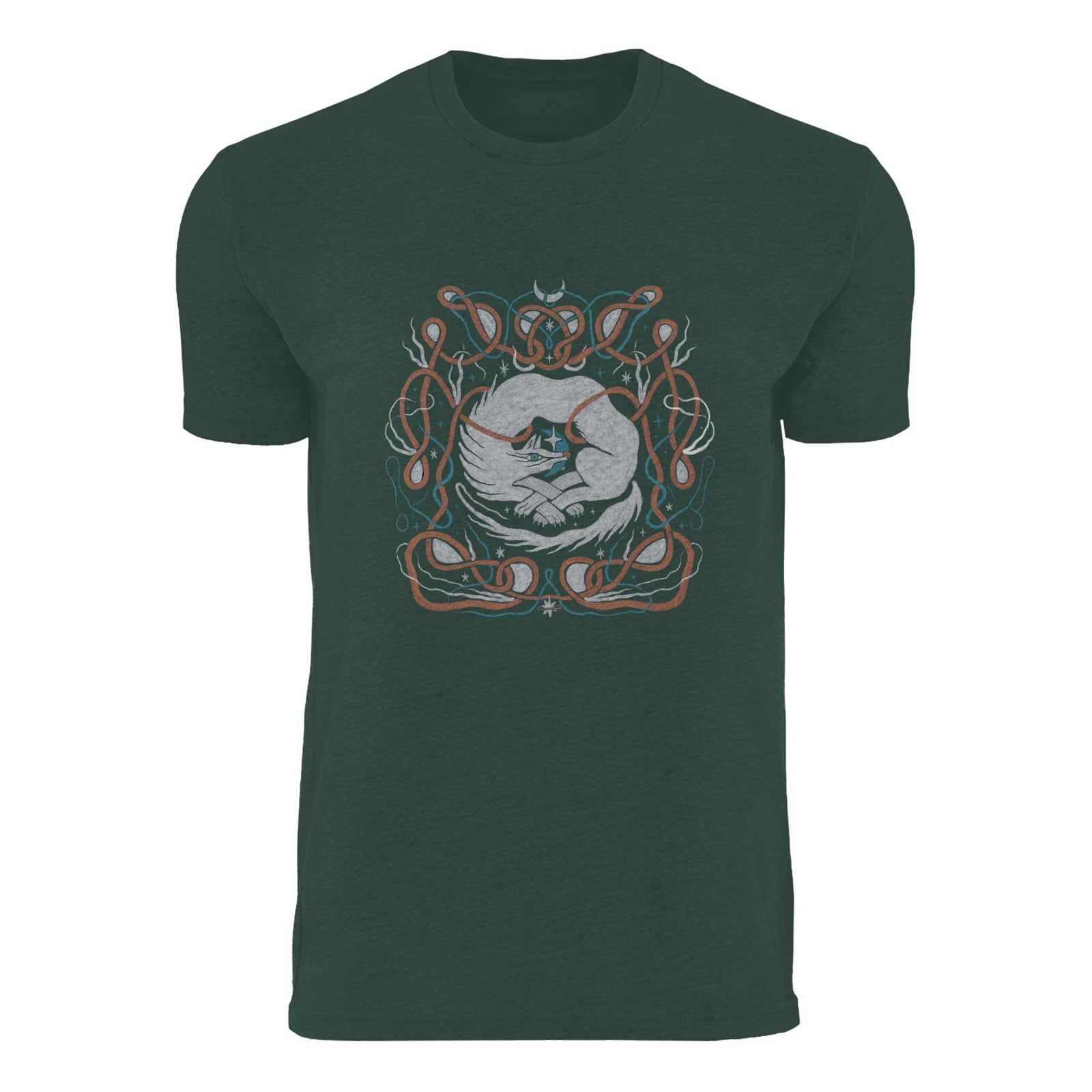 Milo - Unisex Heavyweight Crewneck T-Shirt Print Material Creator Collective S royal pine