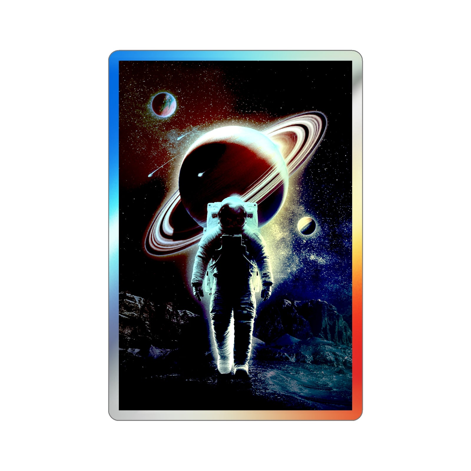 Celestial Wanderer - Holographic Die-cut Stickers Paper products Creator Collective 3" × 3" Die-Cut Holographic