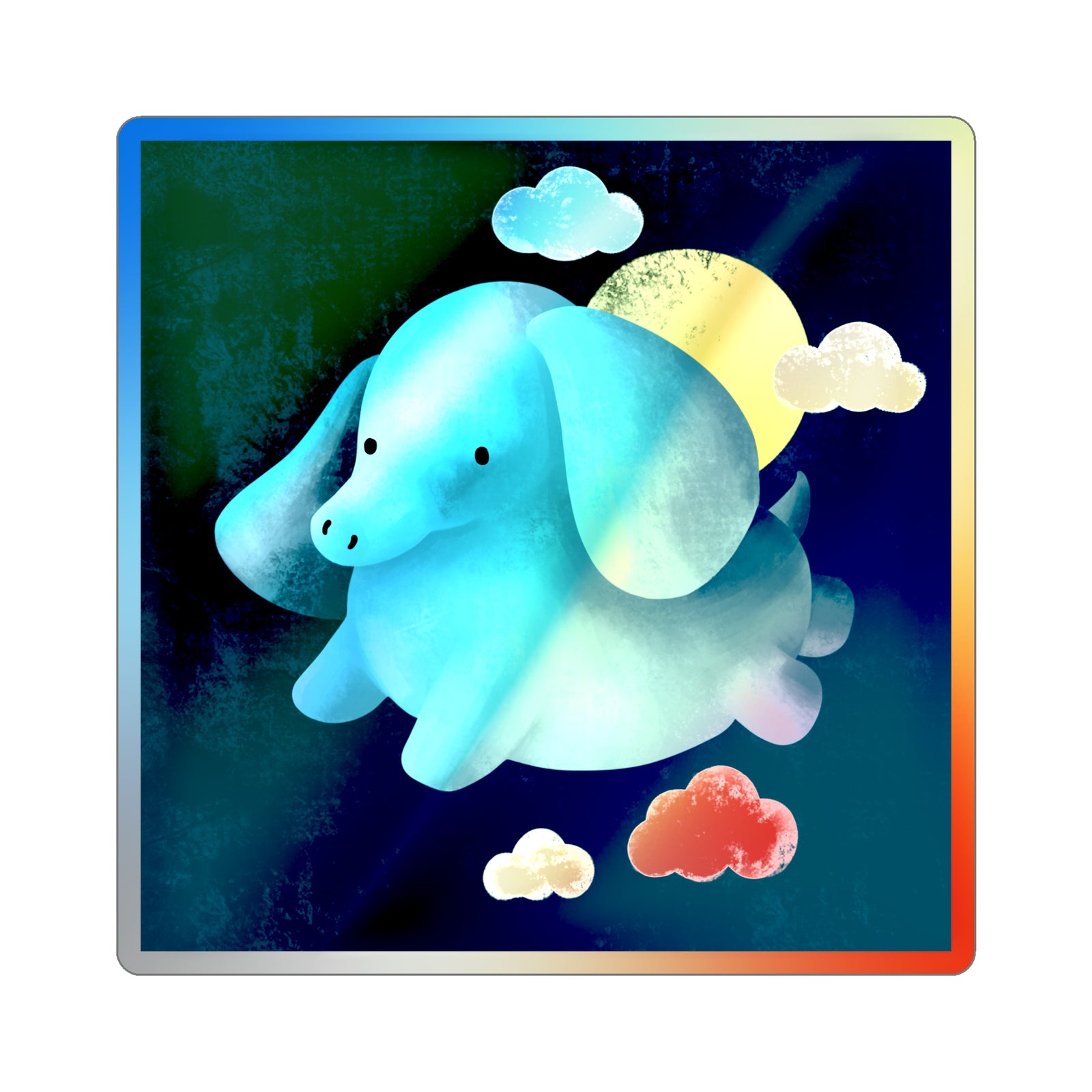 Elephant - Holographic Die-cut Stickers Paper products Creator Collective 3" × 3" Die-Cut Holographic