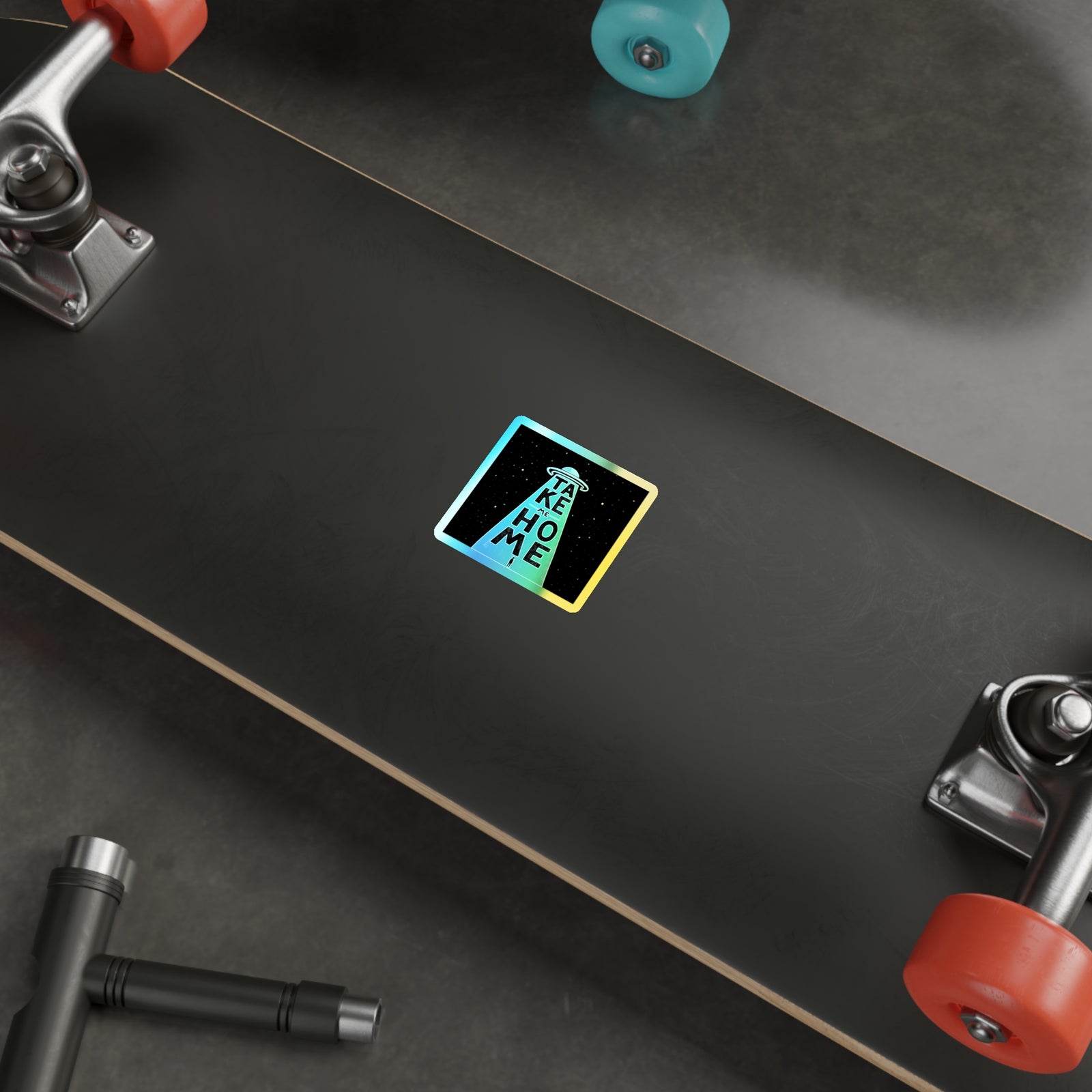 UFO - Holographic Die-cut Stickers Paper products Printify