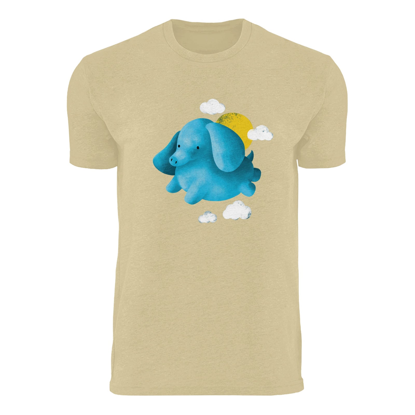 Elephant - Unisex Heavyweight Crewneck T-Shirt Print Material Creator Collective S Natural