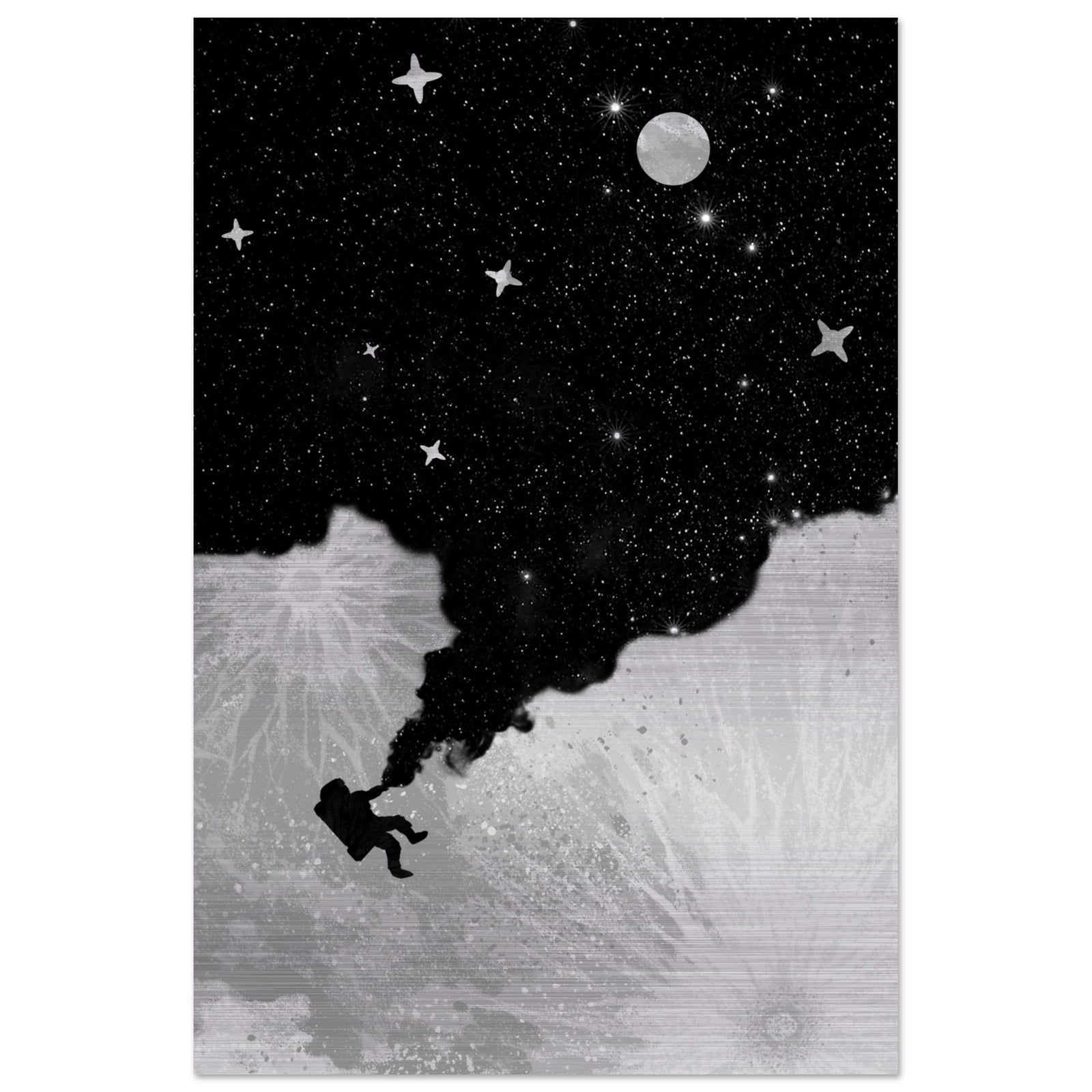 Astro Drift - Brushed Aluminum Print Print Material Creator Collective 30x45 cm / 12x18″