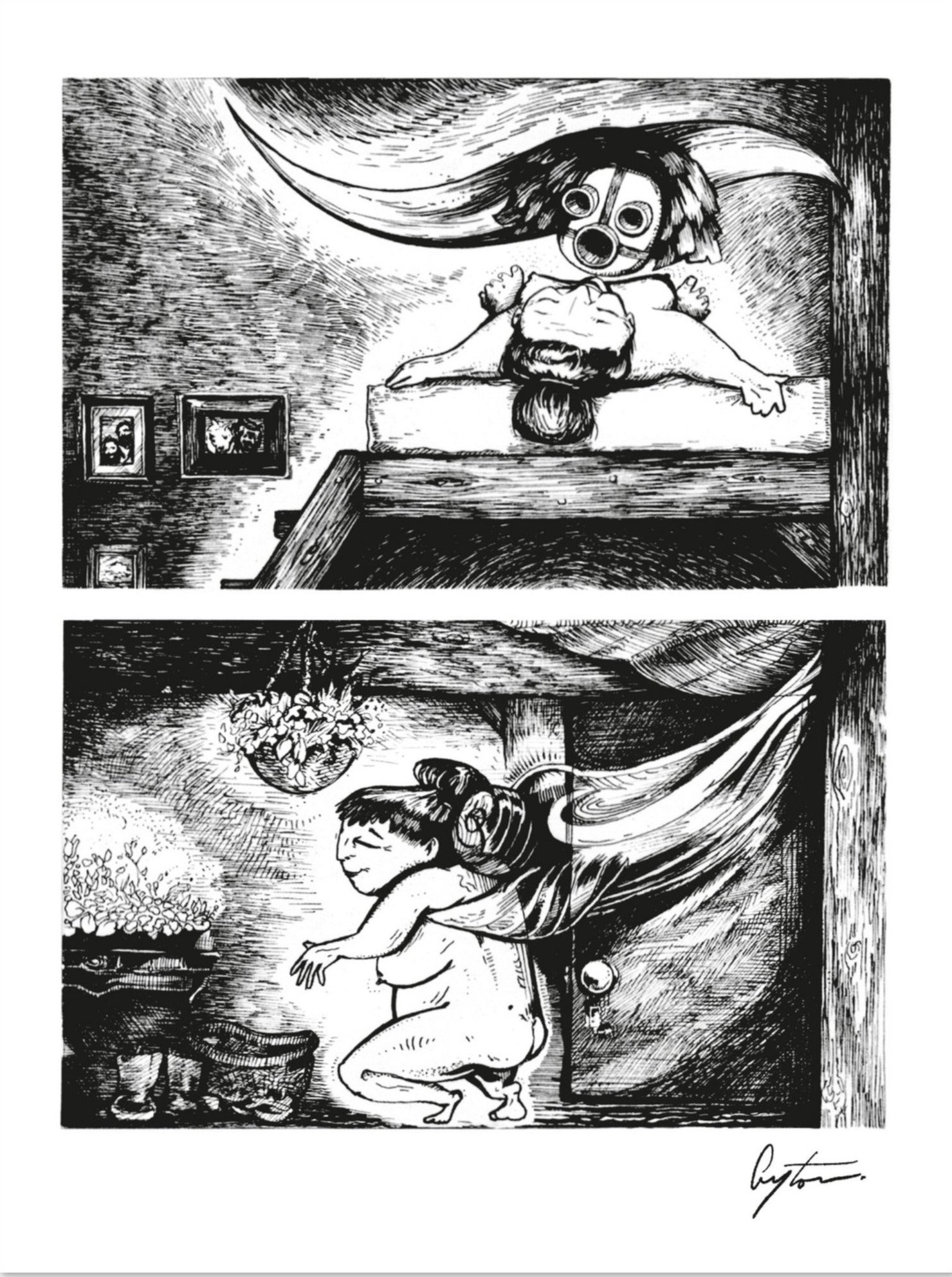 Unexpected Visitor - Premium Matte Paper Poster 15x20 cm / 6x8″