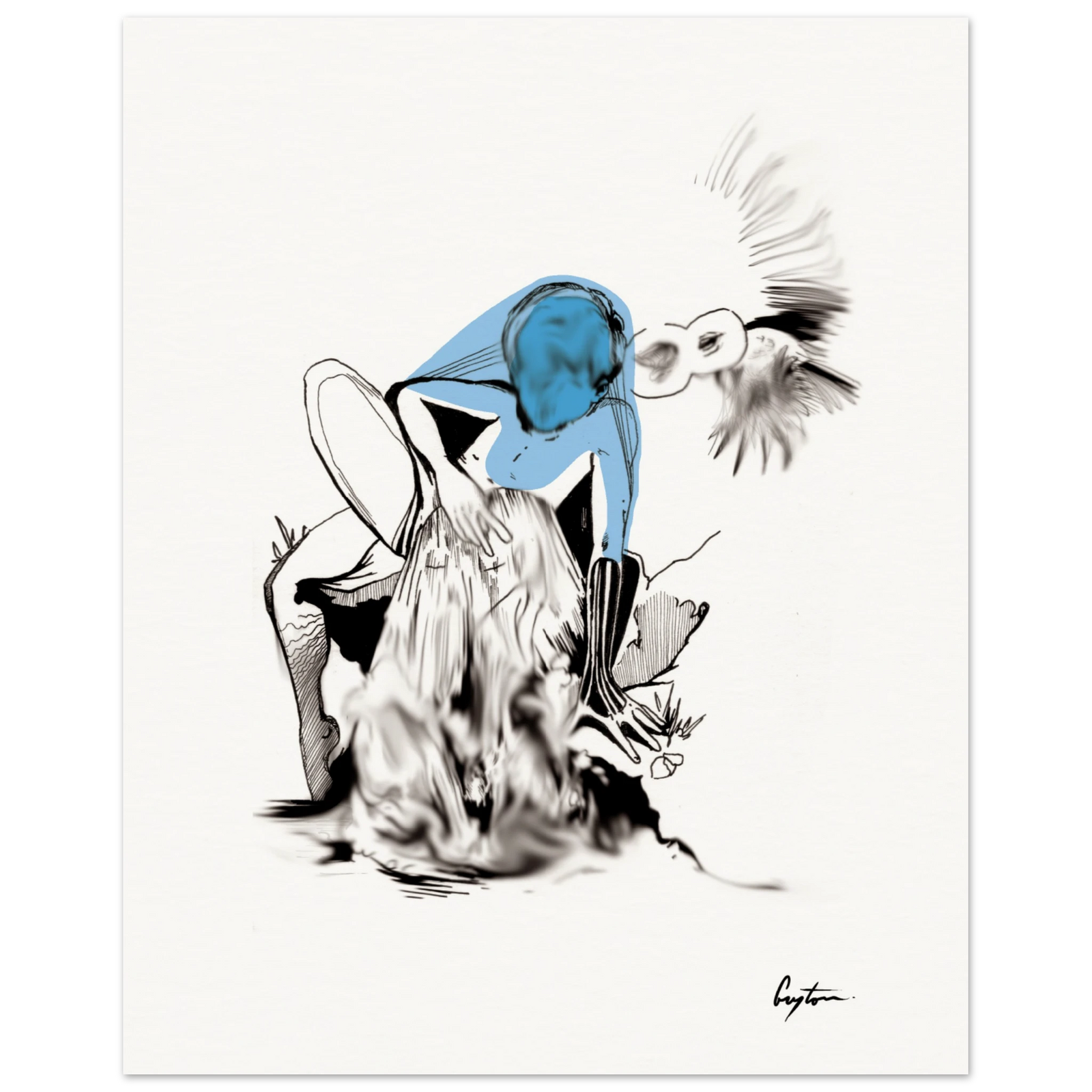 hey kid B - Museum-Quality Matte Paper Poster 20x25 cm / 8x10″