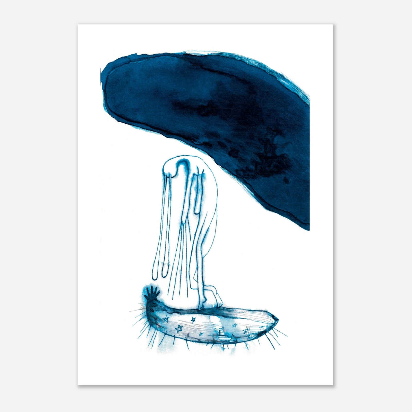 Reaching - Premium Matte Paper Poster 21x29.7 cm / 8x12" Print Material Creator Collective