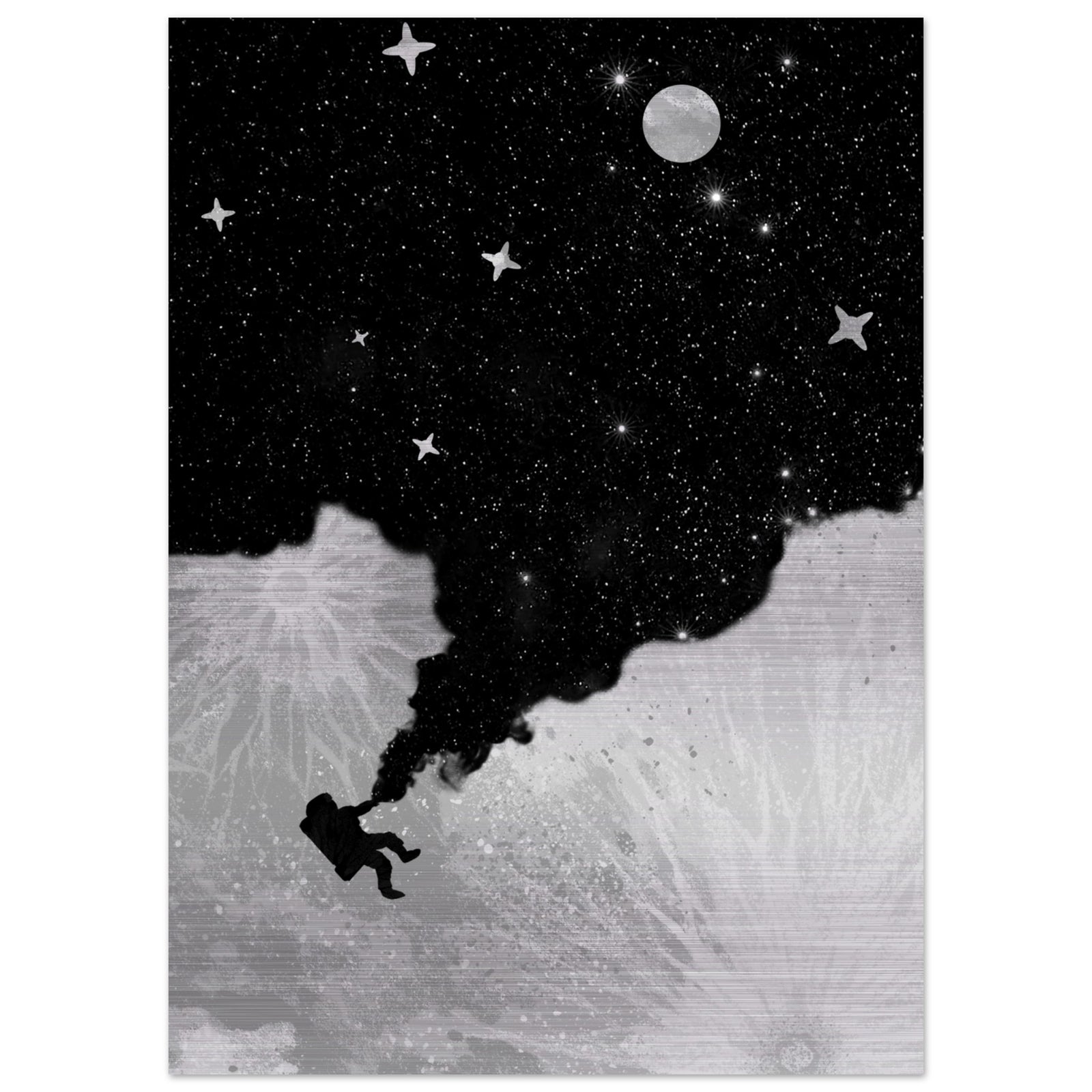 Astro Drift - Brushed Aluminum Print Print Material Creator Collective 50x70 cm / 20x28″