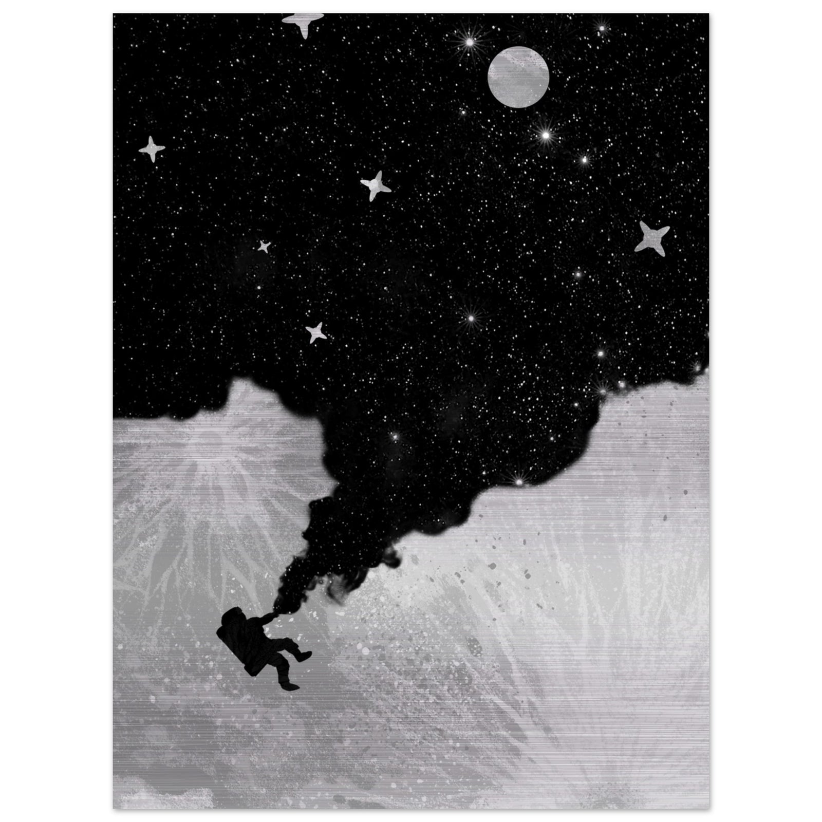 Astro Drift - Brushed Aluminum Print Print Material Creator Collective 45x60 cm / 18x24″