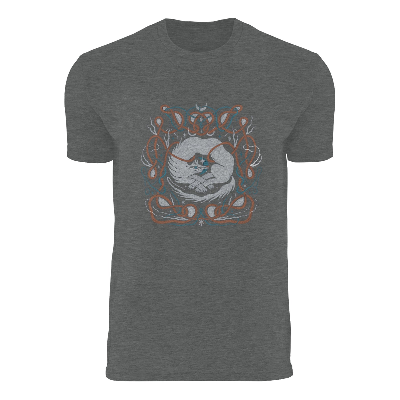 Milo - Unisex Heavyweight Crewneck T-Shirt Print Material Creator Collective S drk heather gray