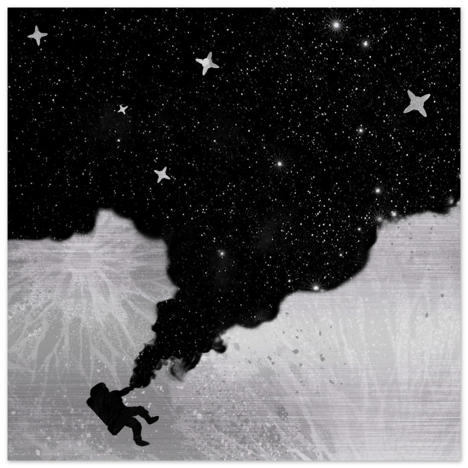 Astro Drift - Brushed Aluminum Print Print Material Creator Collective 50x50 cm / 20x20″