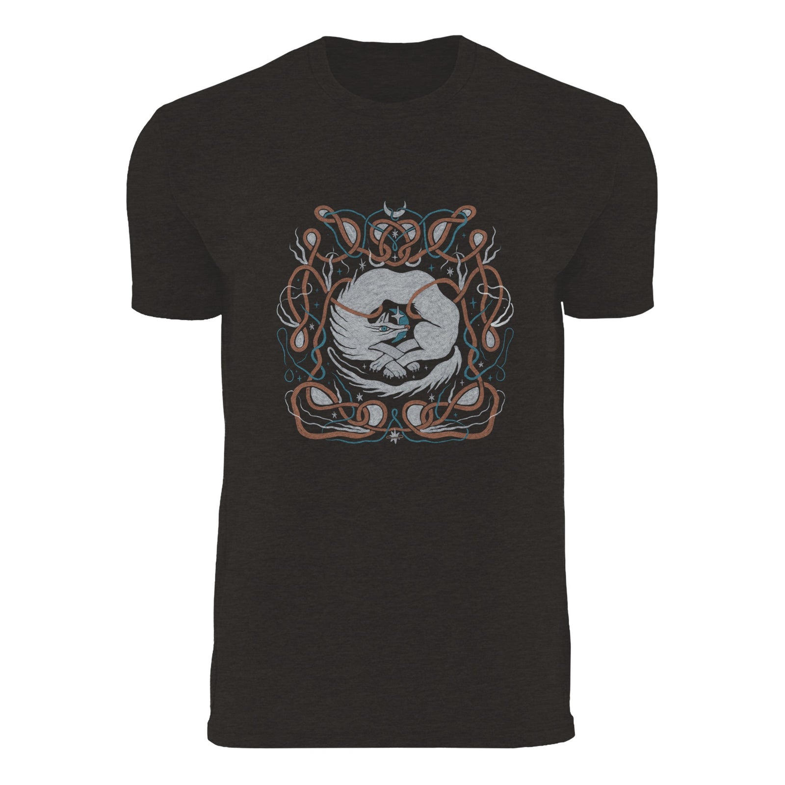 Milo - Unisex Heavyweight Crewneck T-Shirt Print Material Creator Collective S heather black