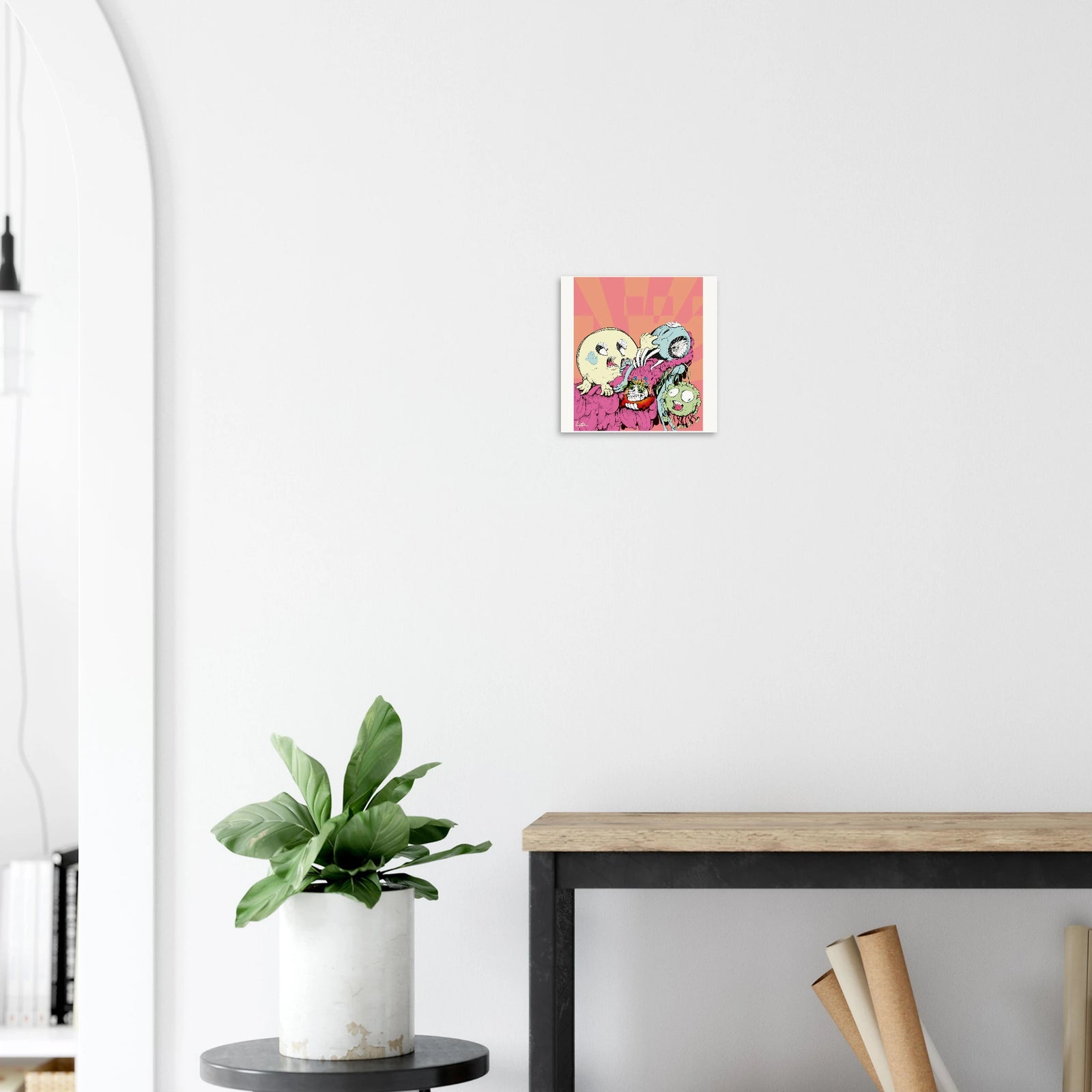 Three Figures at the Base of the Internet - Museum Quality Matte Paper Poster 25x25 cm / 10x10″ Print Material CreatorCollective